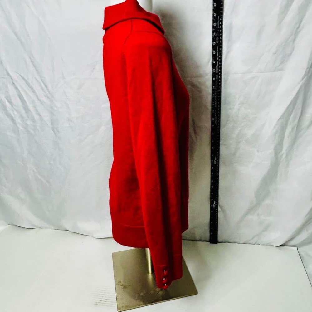 Talbots ~ Classic Red ~ Pure Merino Wool ~ Mock Neck Sweater ~ Size‎ S ~ - Picture 5 of 10